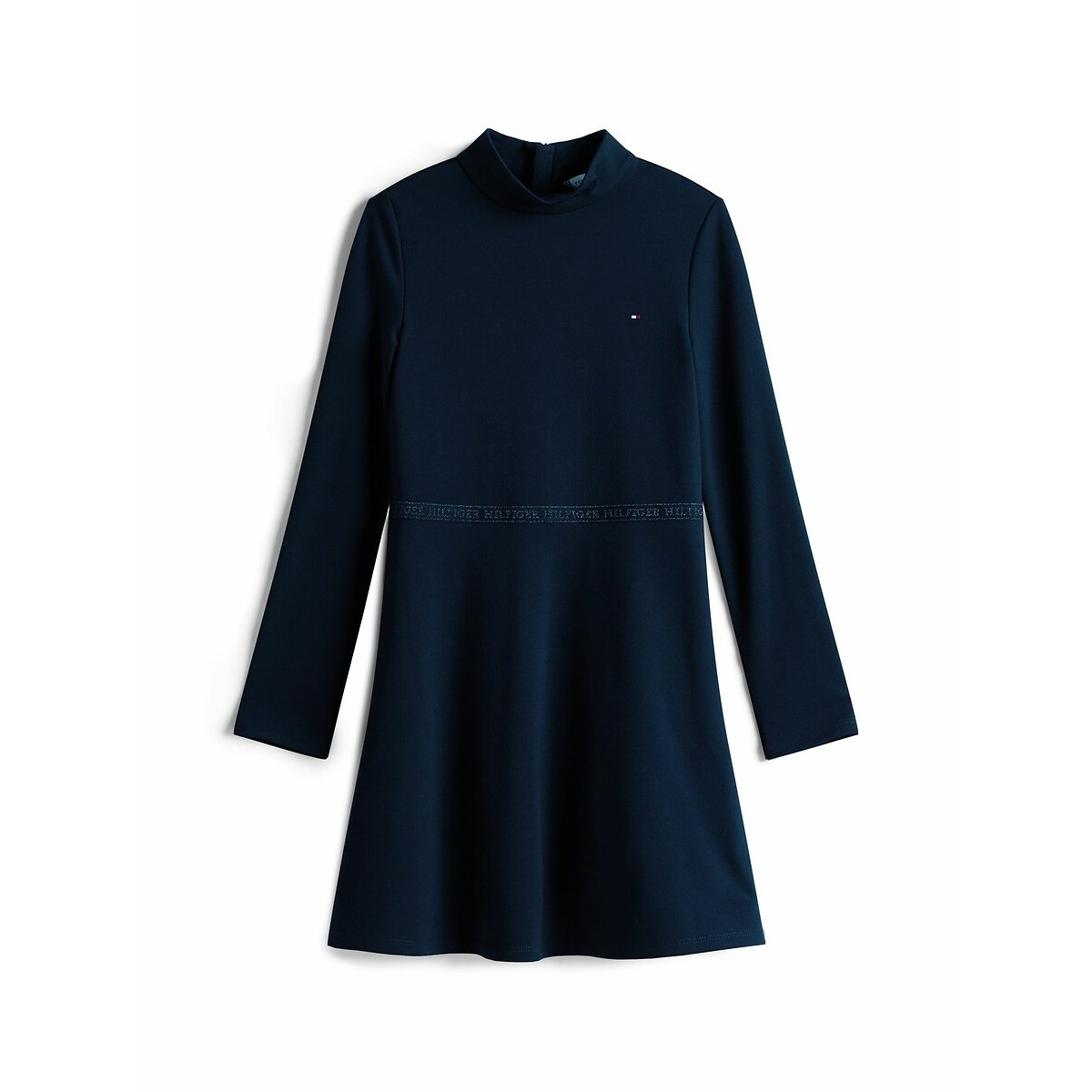 Long Sleeve Turtleneck Dress navy blue, TOMMY HILFIGER