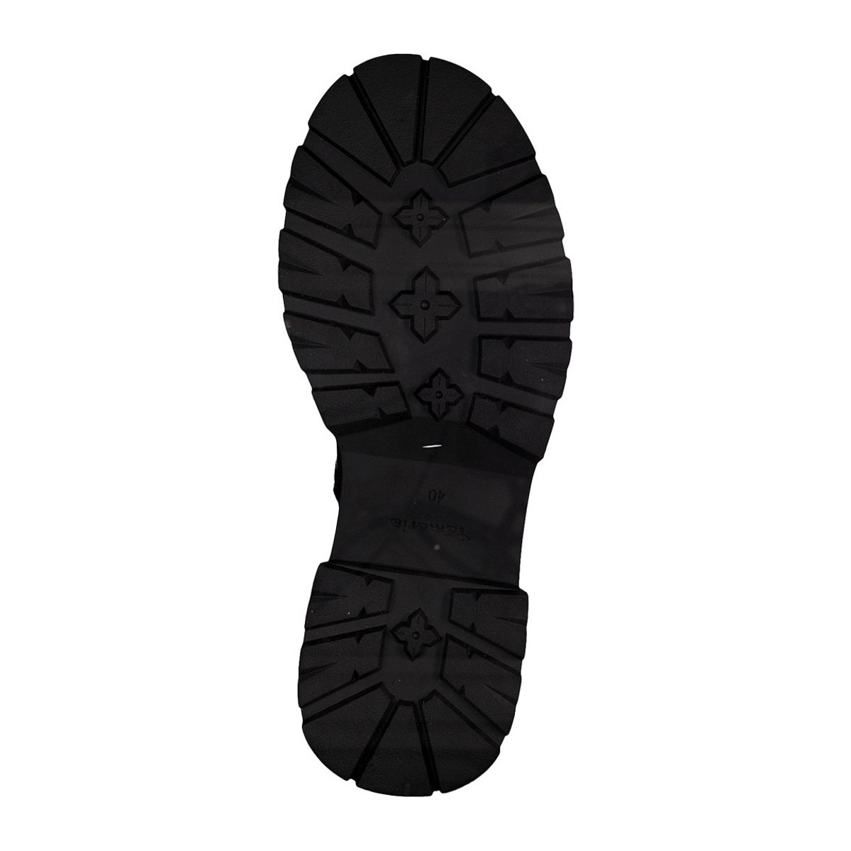 Bottine plate noir mat, TAMARIS