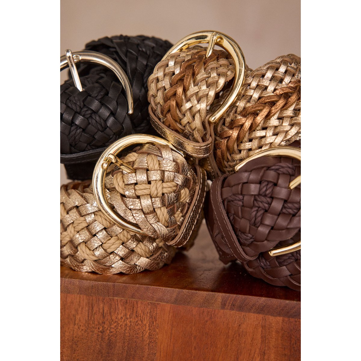 Ceinture en 100% cuir ELIE noir, Maison 123