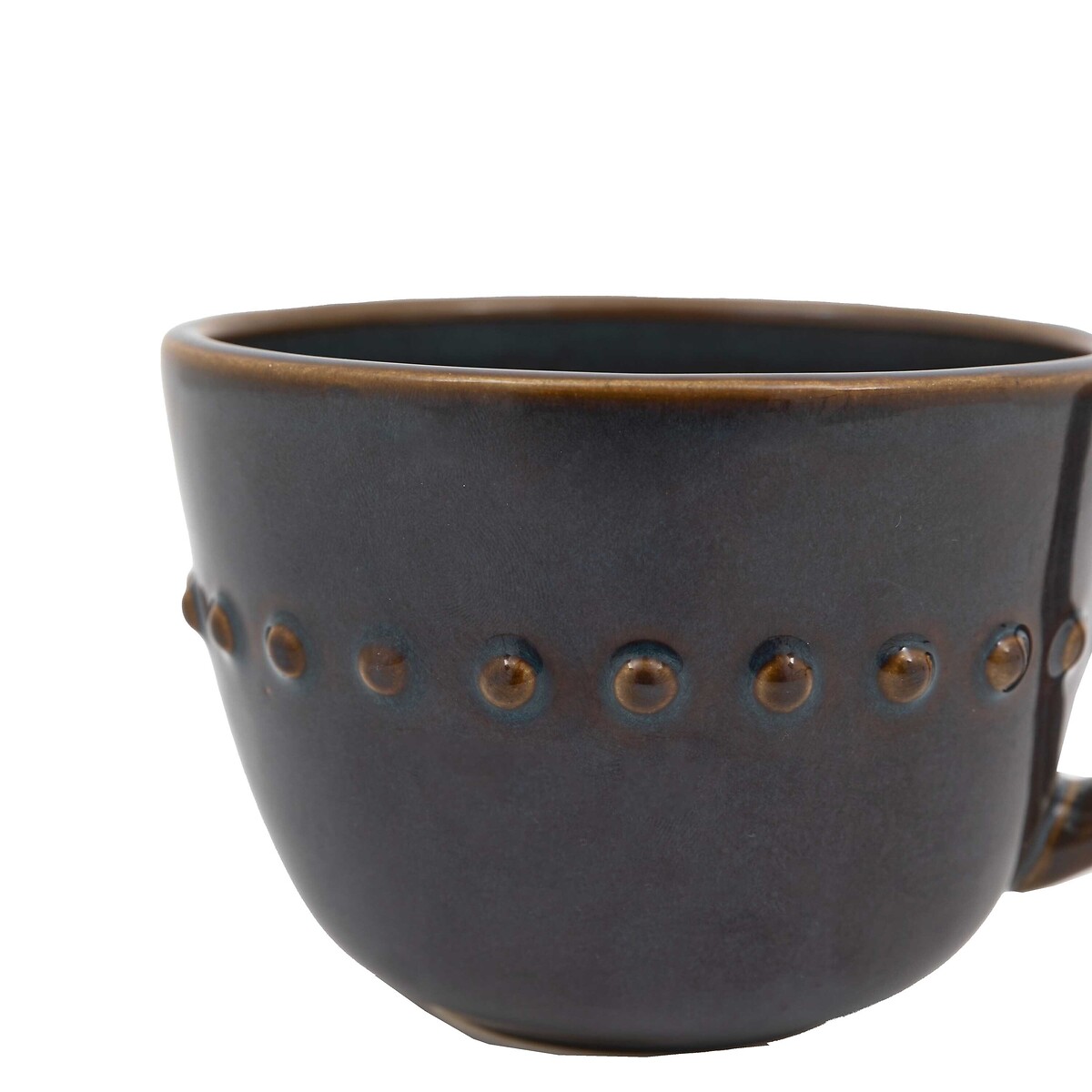 Set of 4 Reactive Organic Beaded Mugs blue, ÉDITÉ