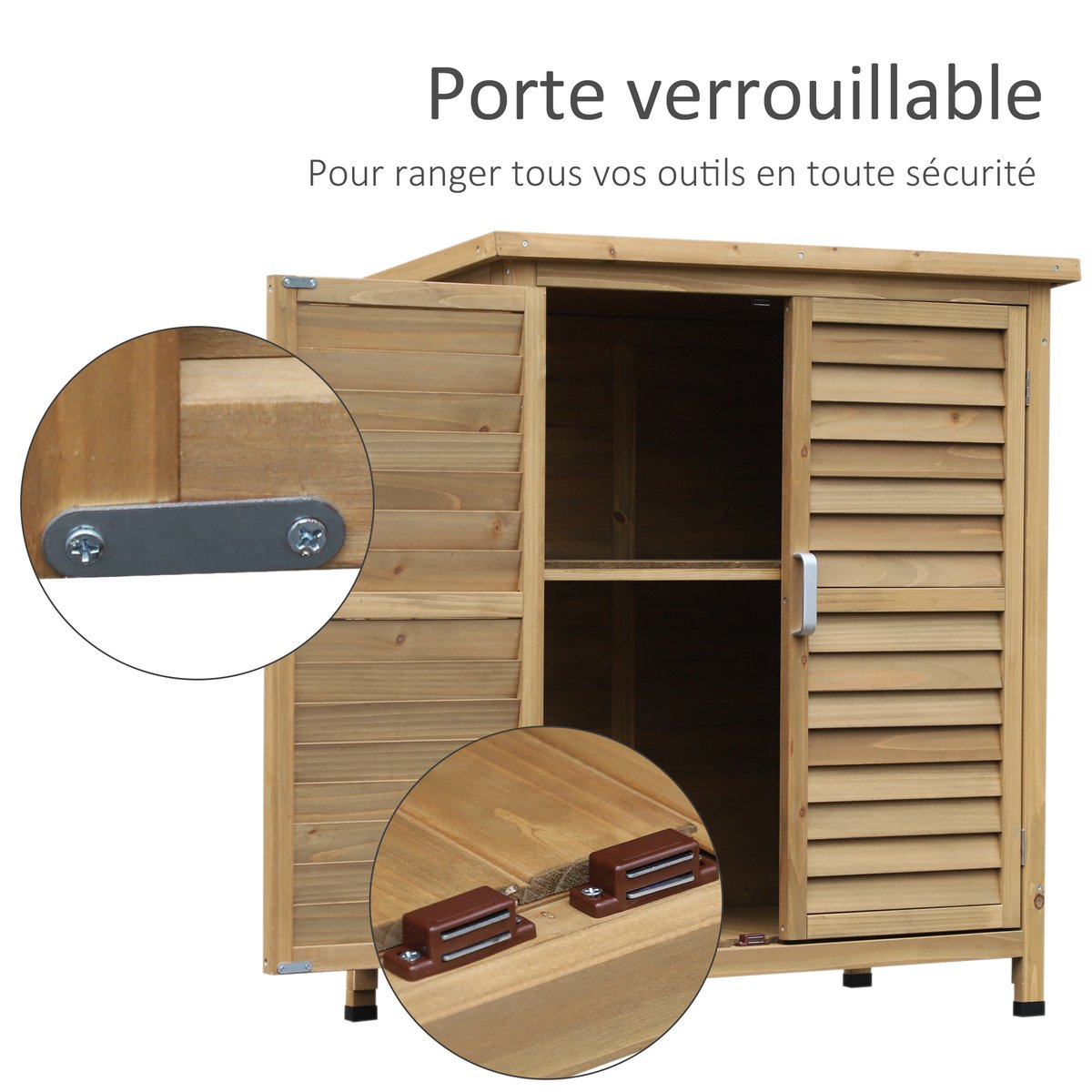 Abri de jardin Bois Jaune vert, OUTSUNNY