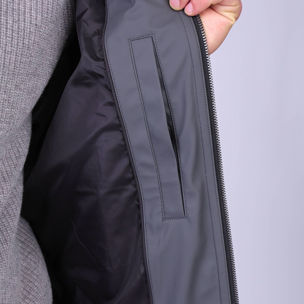 Parka légère Hudson anthracite, MISE AU GREEN