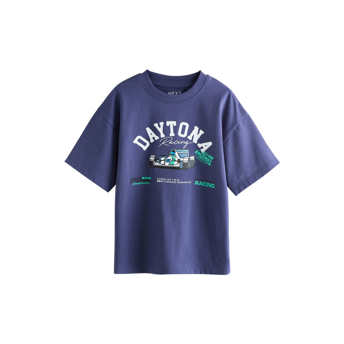 T-shirt manches courtes et imprimé, lot de 3 bleu/gris/vert, NEXT