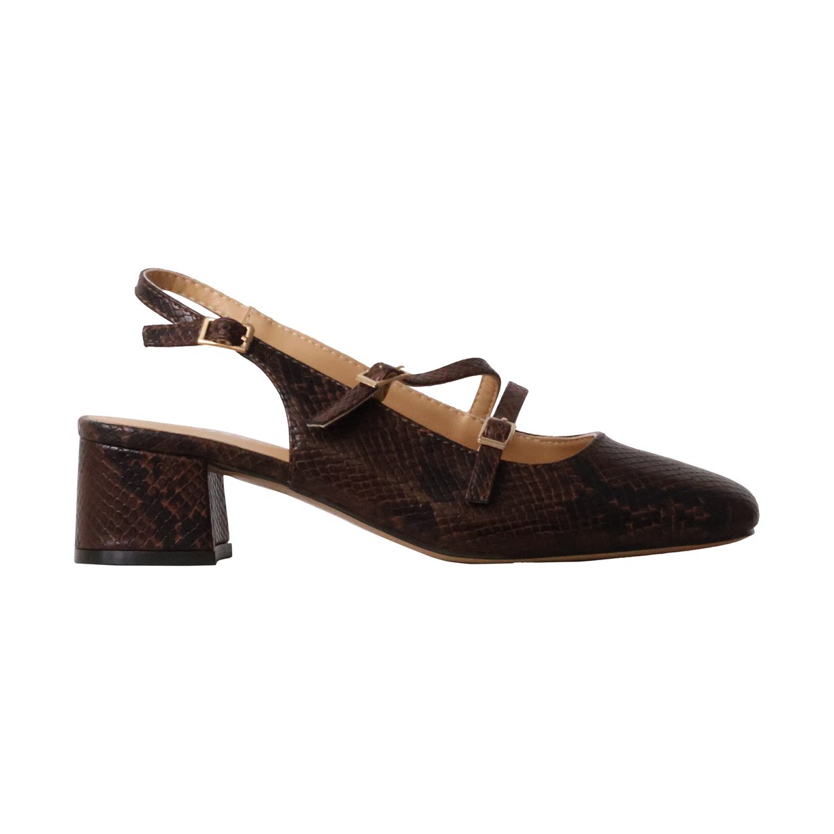 Escarpin à Talon Inia marron, ENZA NUCCI