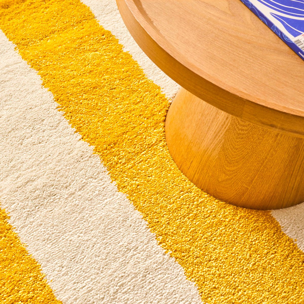 Tapis bicolore à rayures GROOVY jaune, NAZAR RUGS