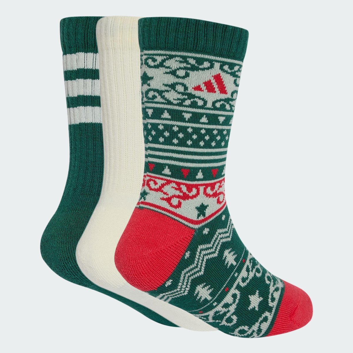 Chaussettes X-Mas (3 Paires) Jeunes Enfants collegiate green / ivory / pure ruby, ADIDAS SPORTSWEAR