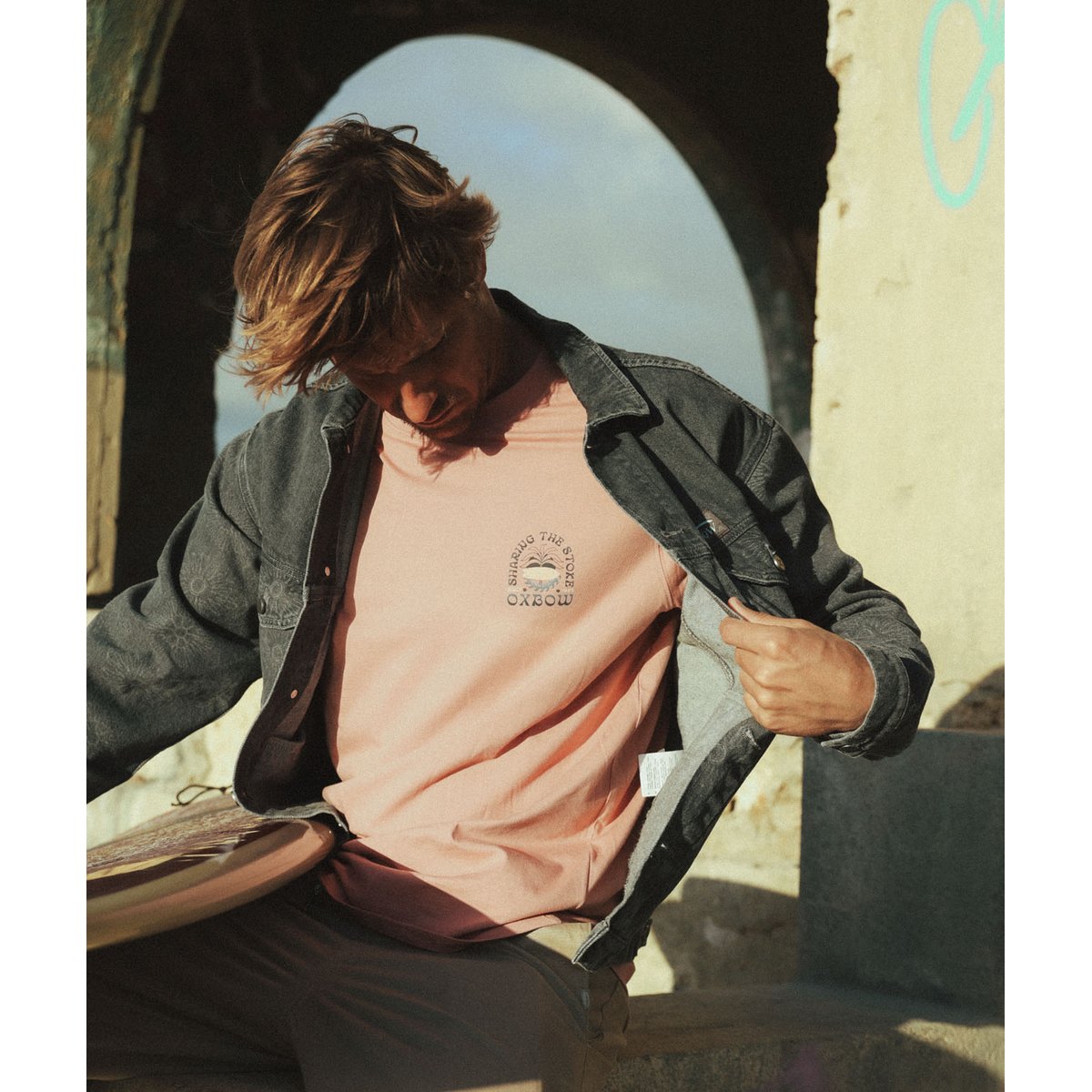 Tee-shirt manches courtes STOKED dusty rose, OXBOW