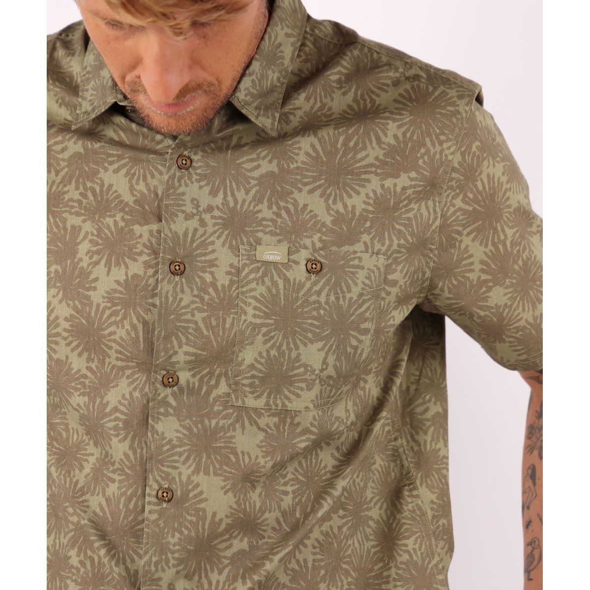 Chemise manches courtes imprimée CORAIL army, OXBOW