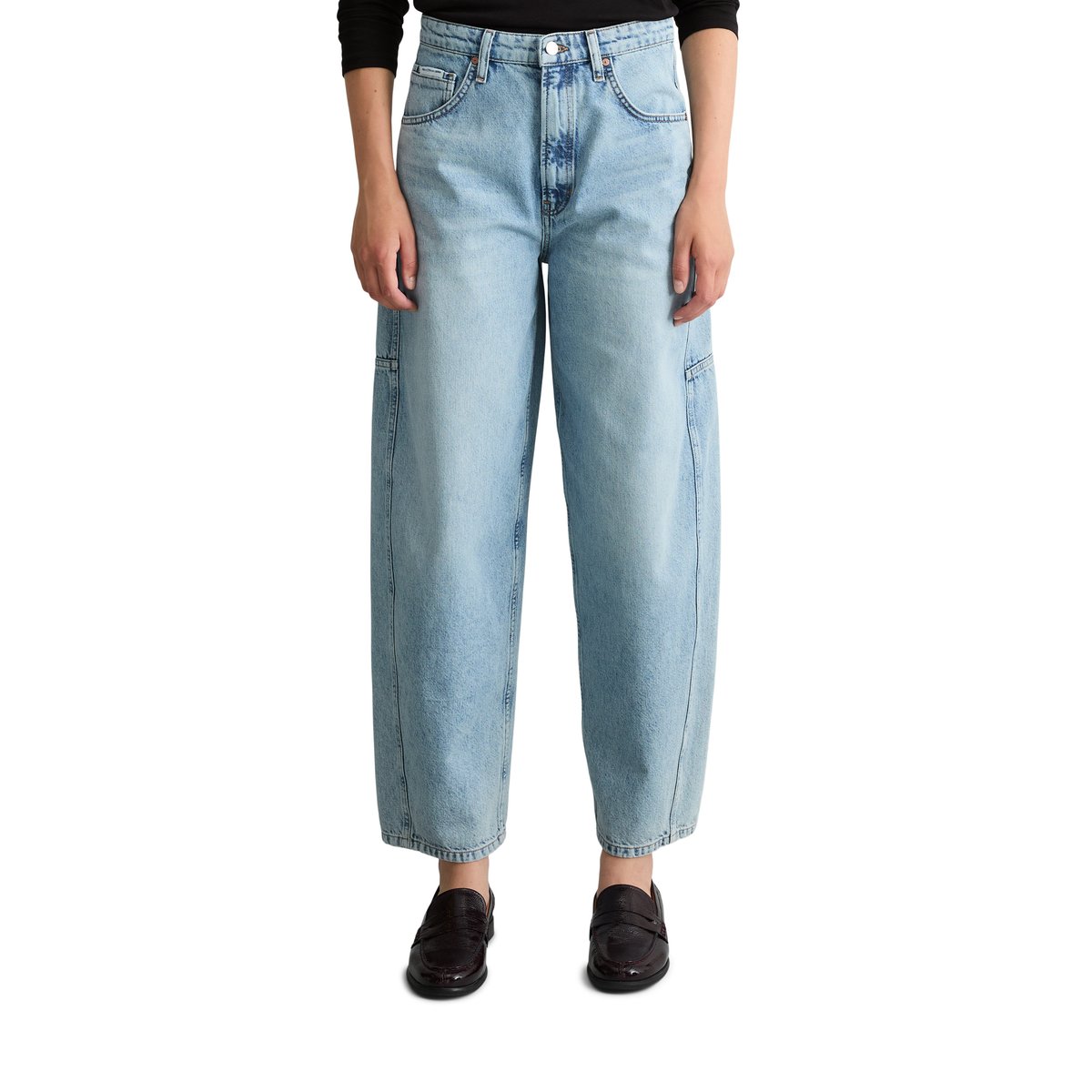Jeans modèle Enni à coupe large en denim rigide bleu, MARC O’POLO DENIM