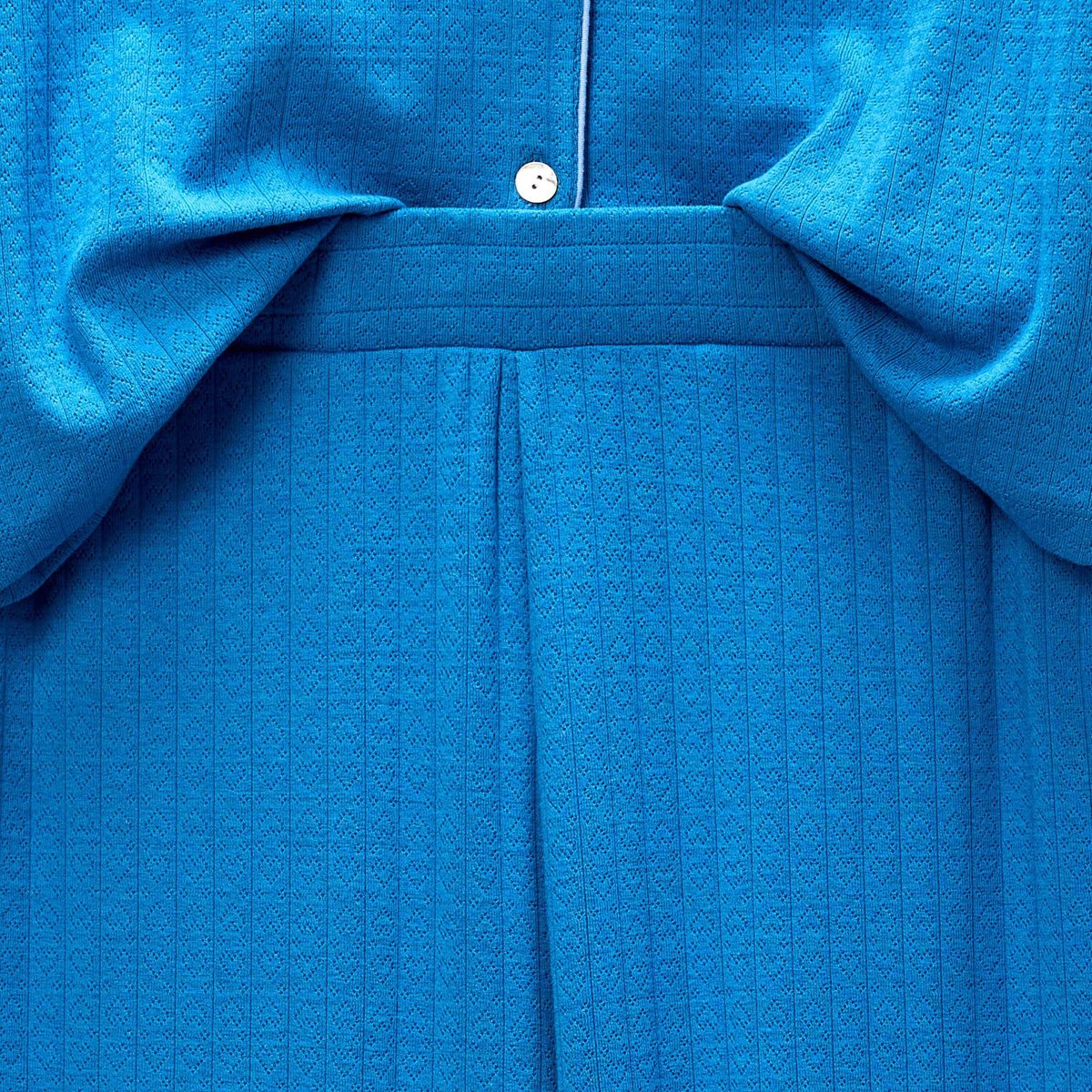 Pyjama uni en modal et coton porcelaine, MONOPRIX