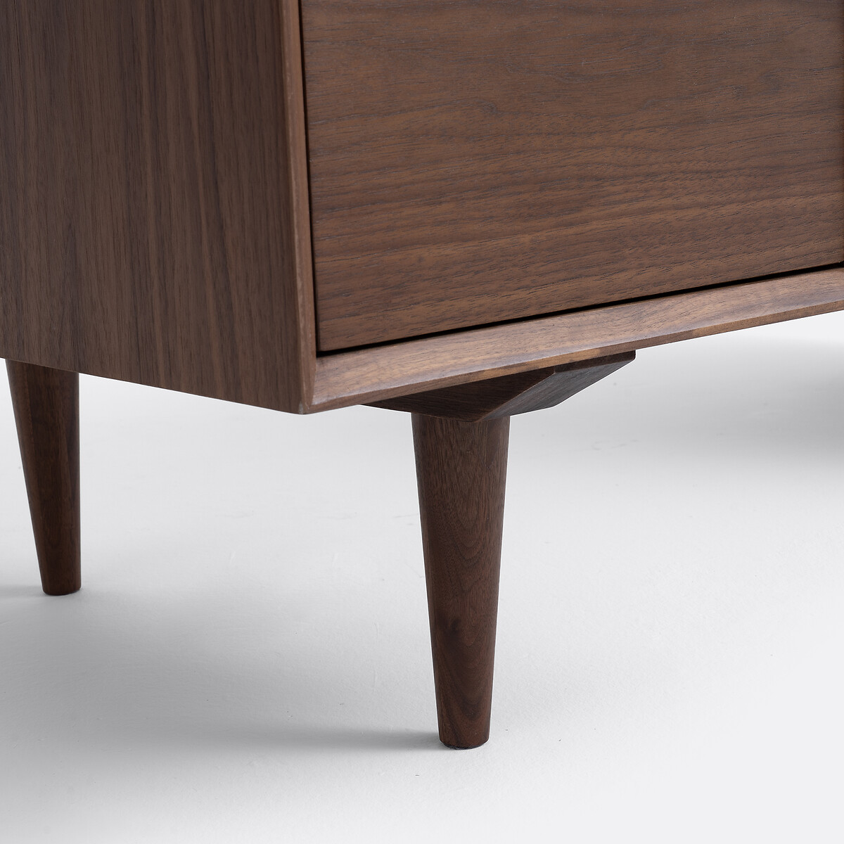 Bureau vintage double caisson noyer plaqué, QUILDA noyer, LA REDOUTE INTERIEURS