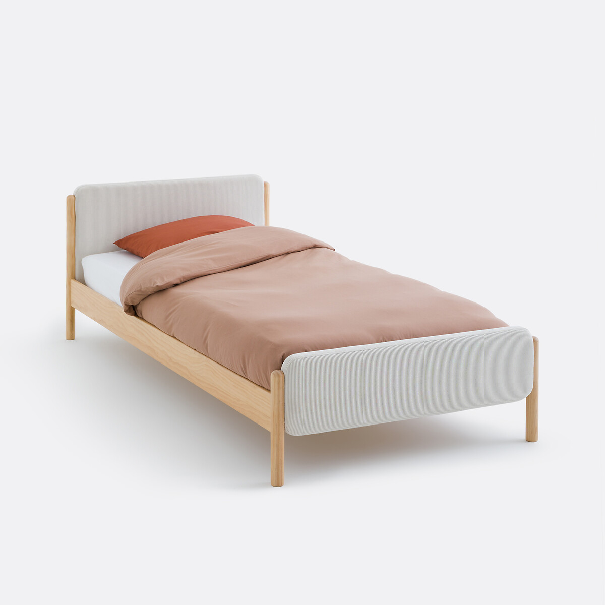 Bett mit Boxspring, Orzo ecru, LA REDOUTE INTERIEURS