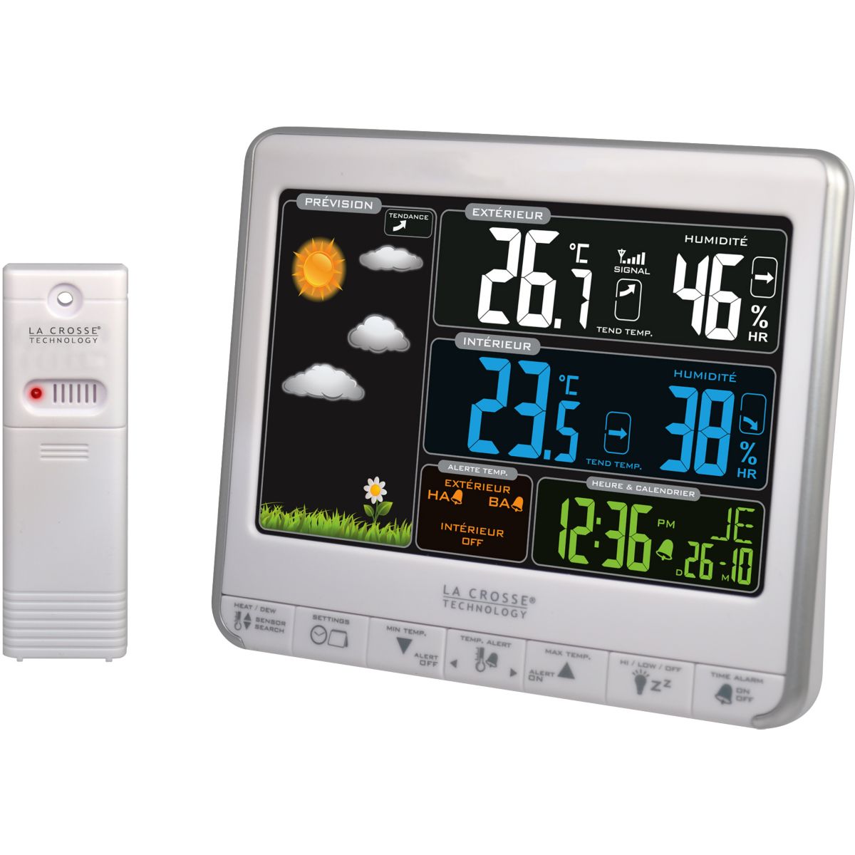 Station météo WS6826WHI silver couleur unique, LA CROSSE TECHNOLOGY