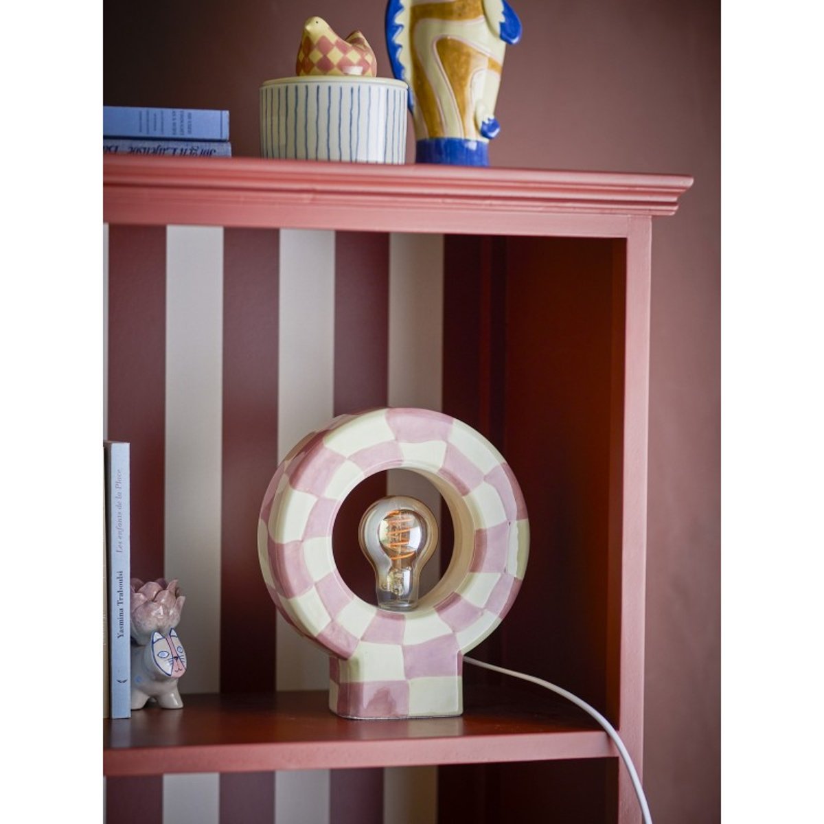Lampe de table céramique design  Vialini rose poudré, BLOOMINGVILLE