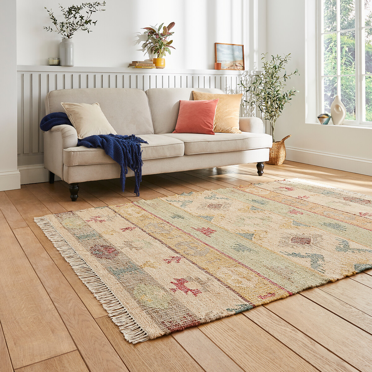 Bazaar Hand Woven Jute Rug multi-coloured, ÉDITÉ