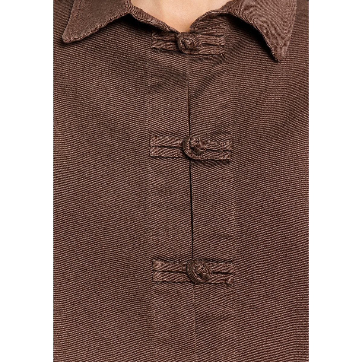 Veste courte brun fonce chocolate, LOLALIZA