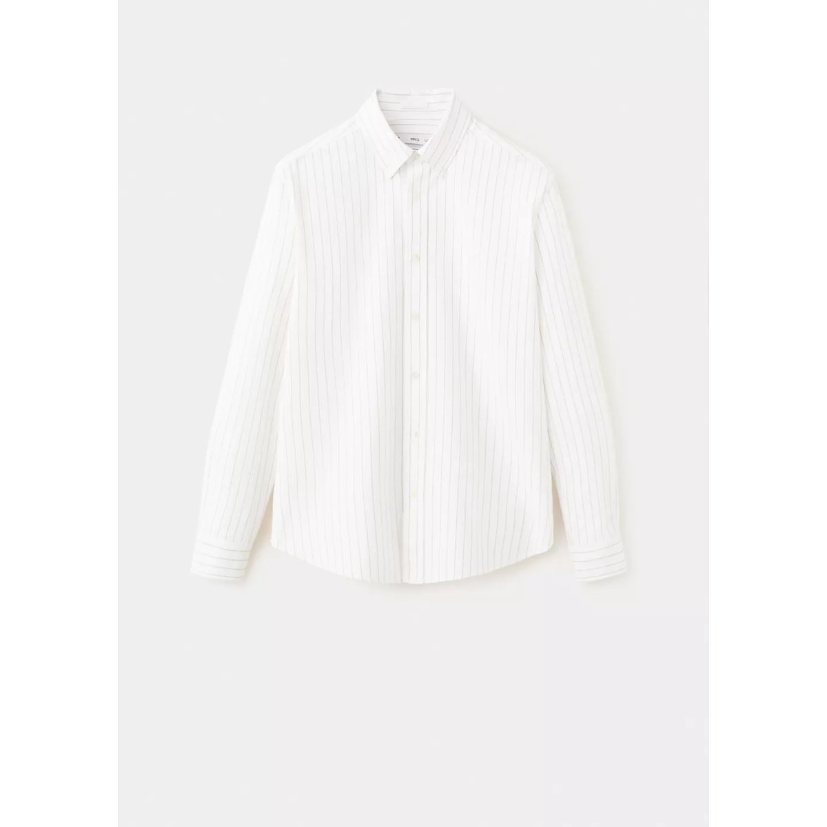 Chemise 100 % coton rayures beige, MANGO MAN