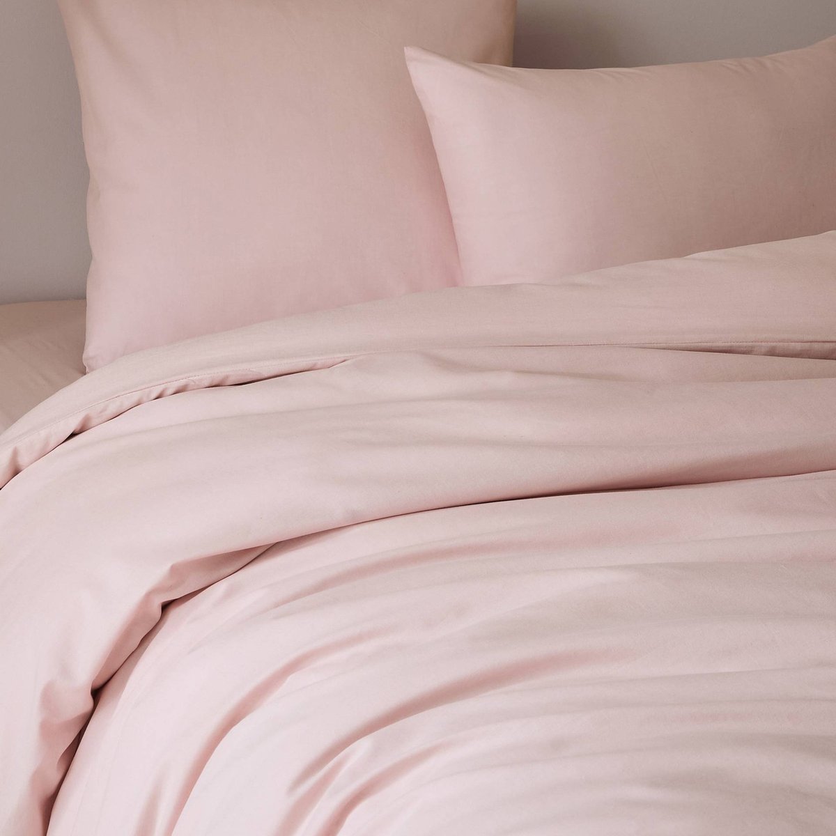 Taie d'oreiller unie, 100% coton bio sepia rose, MONOPRIX