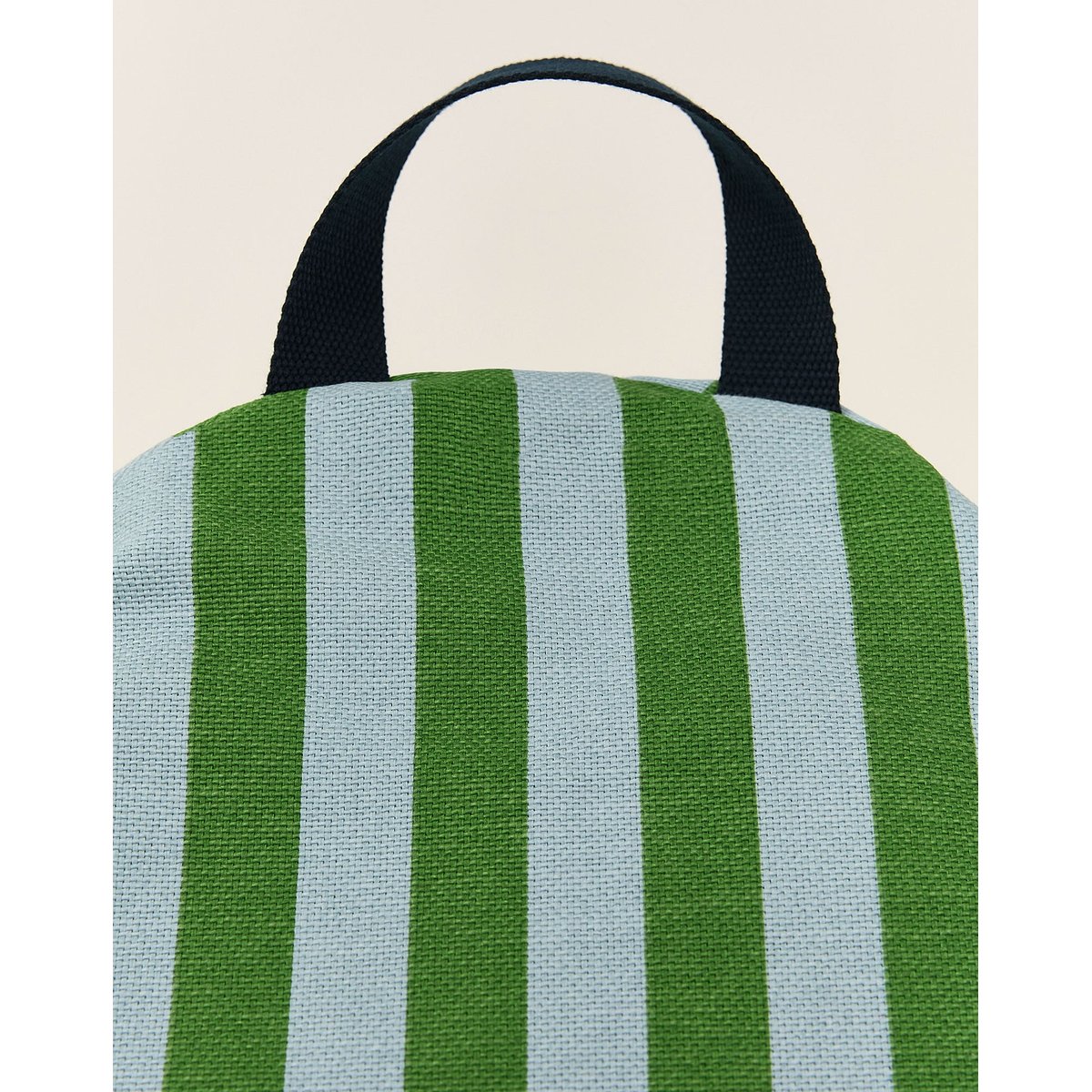Pouf long - taille enfant - Bliss green blue stripes, NOBODINOZ