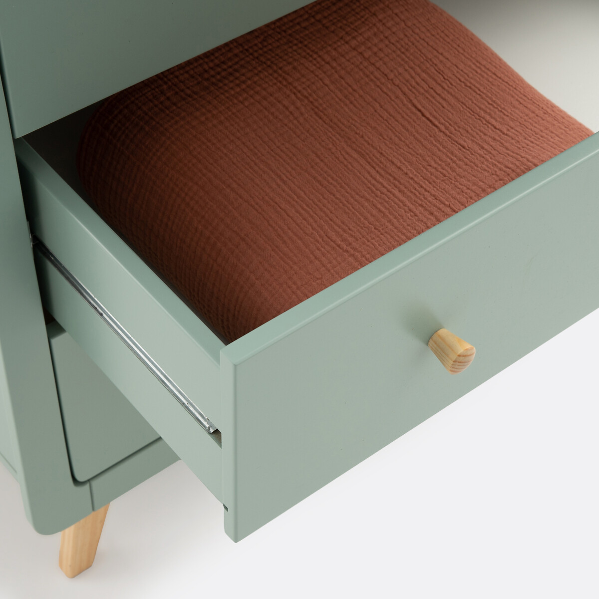 Cómoda, muda-fraldas, 3 gavetas, WILLOX verde-acinzentado, LA REDOUTE INTERIEURS