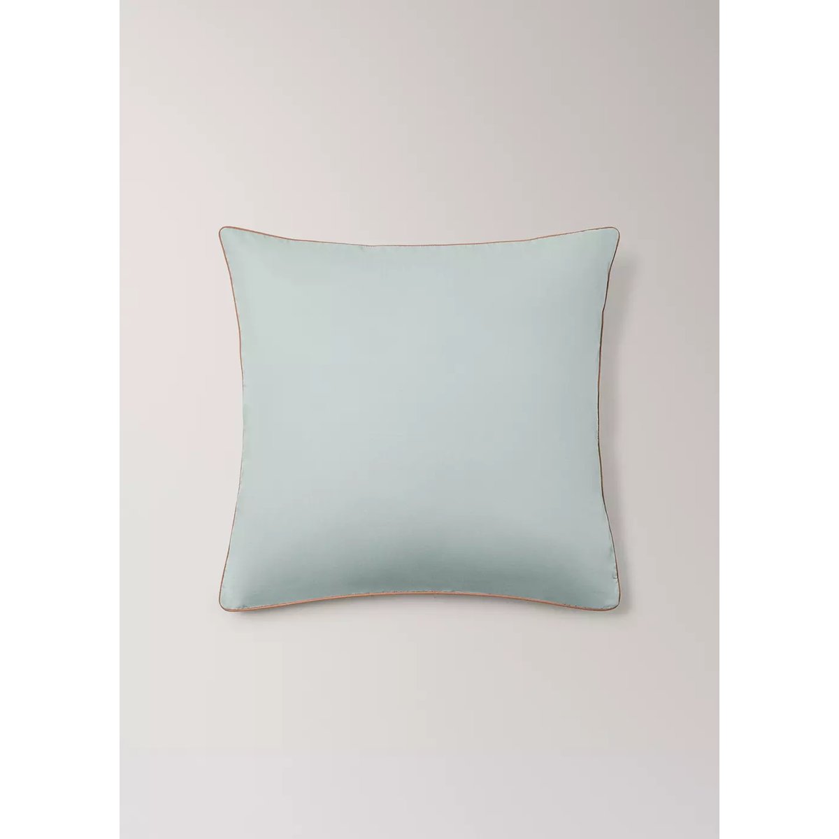 Taie d’oreiller percale de coton réversible liseré en contraste 60x60 cm vert d´eau, MANGO HOME