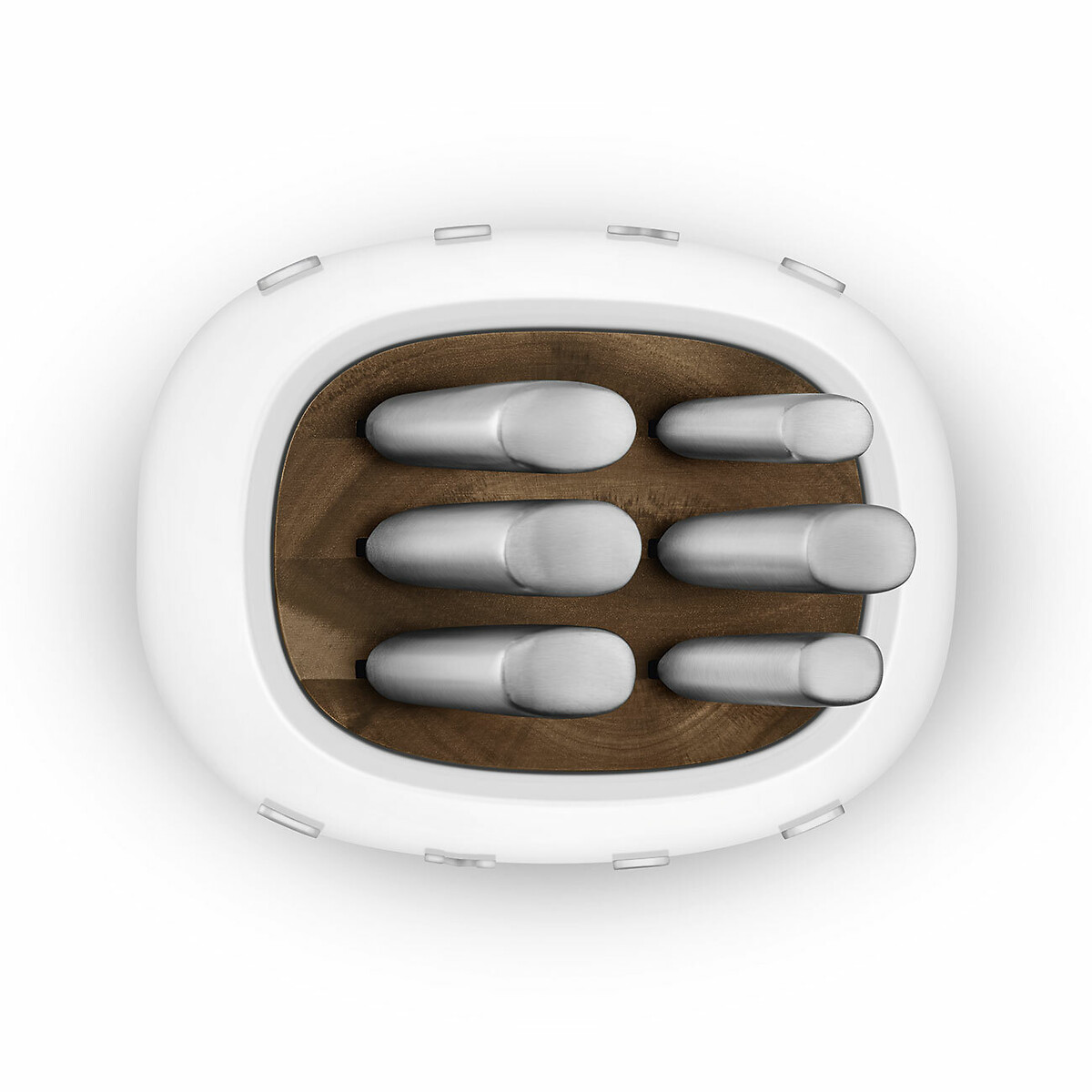 Bloc de 6 couteaux multi-usages blanc, SMEG