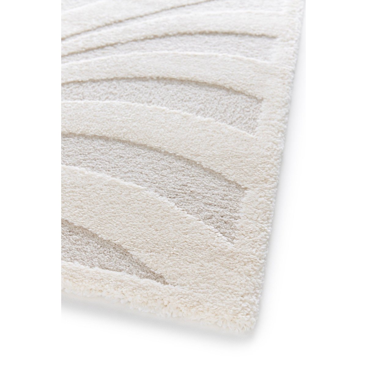 Tapis avec effet relief doux et confortable WAVE blanc pur, AFK LIVING