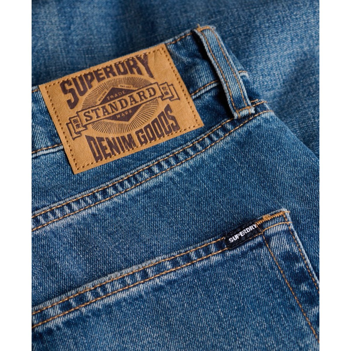Short Droit Vintage bleu buck, SUPERDRY