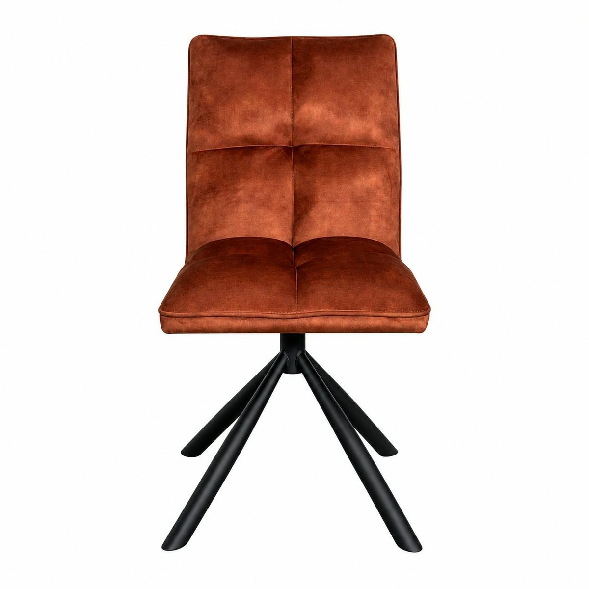 Chaise pivotante en tissu (lot de 2) IENA rouille, PIER IMPORT