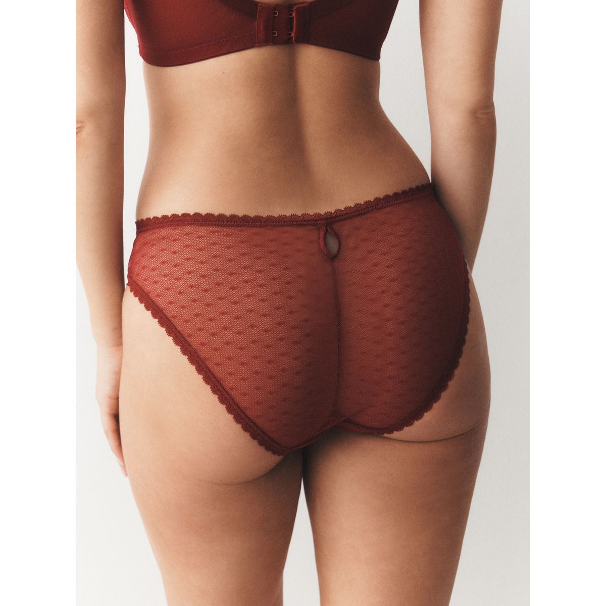 Culotte brésilienne en mesh à pois, lot de 2 noir/rouge, NEXT