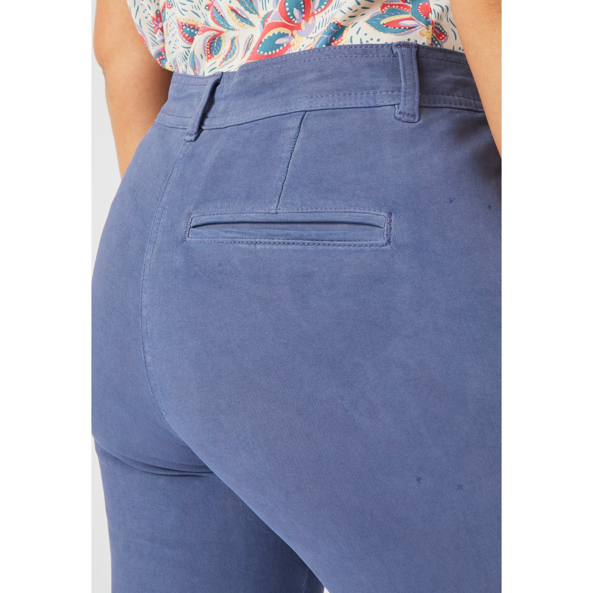 Pantalon bi-stretch effet ventre plat bleu nuit, DAMART