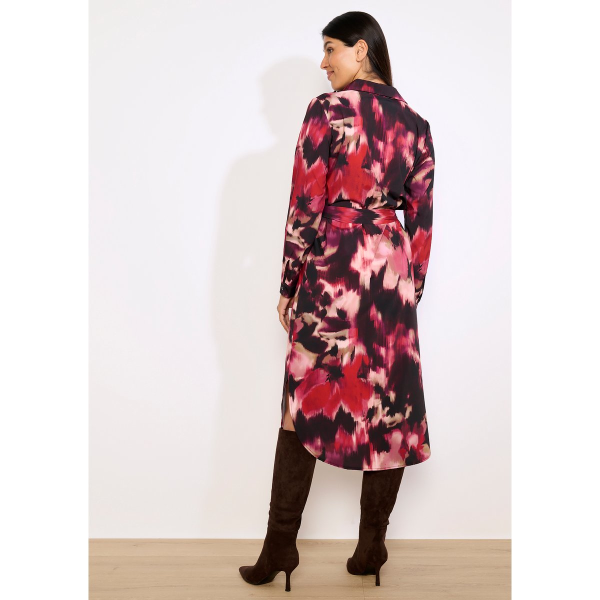 Robe chemise fluide bordeau wine, LOLALIZA