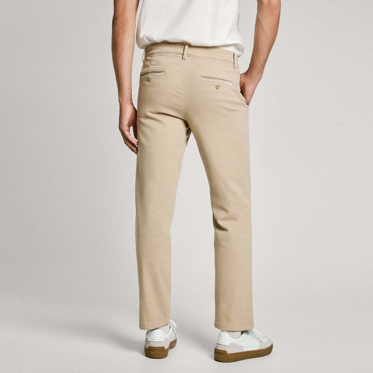 Pantalon Chino Coupe Slim beige béton, PEPE JEANS
