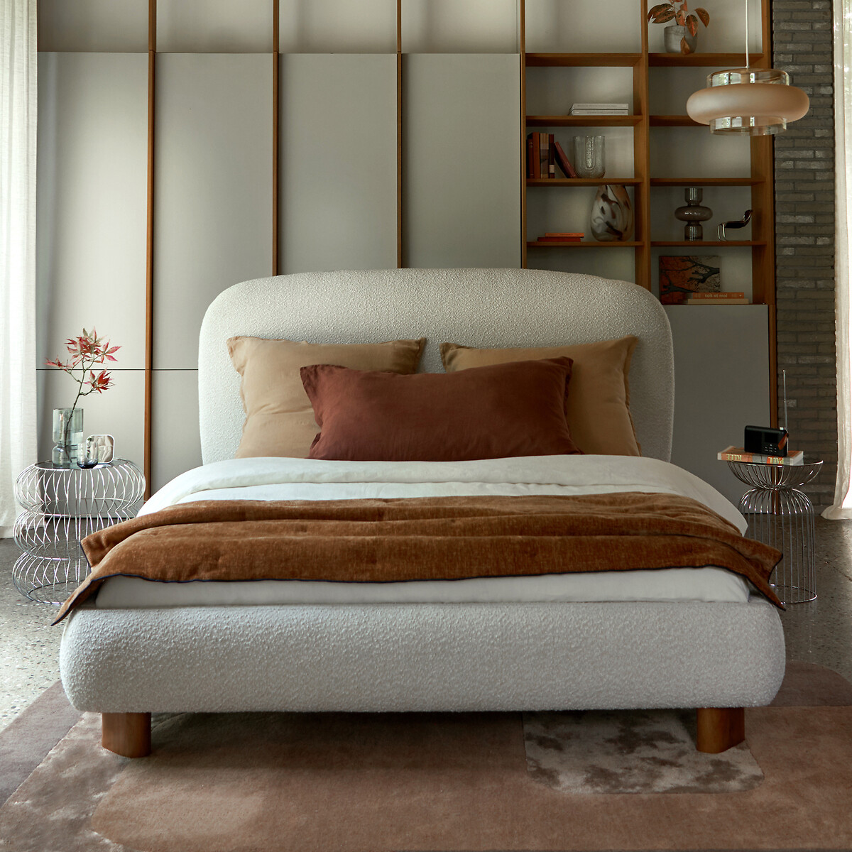 Tête de lit tissu bouclette, Mila ecru, LA REDOUTE INTERIEURS