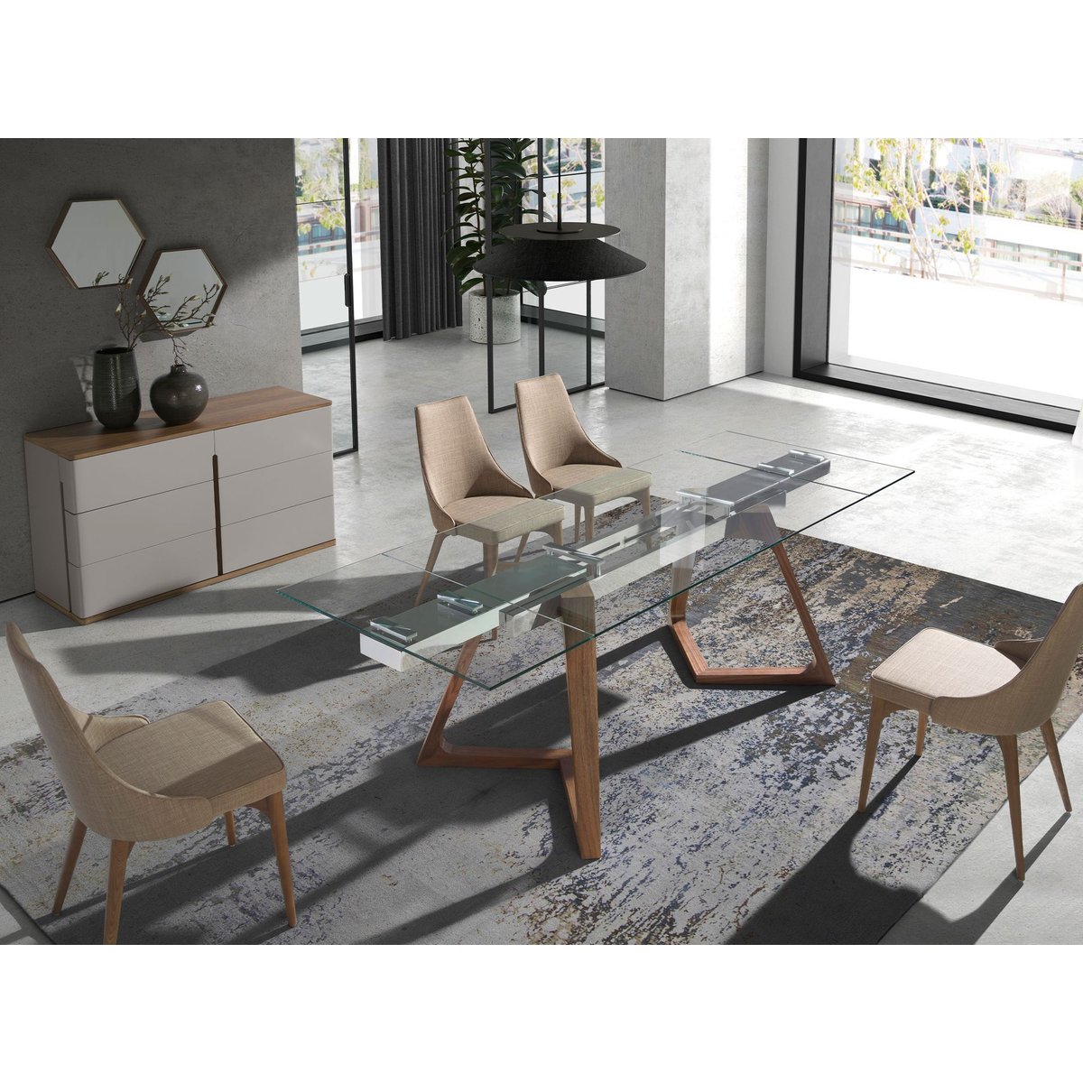 Commode en bois et noyer gris | noyer, ANGEL CERDA