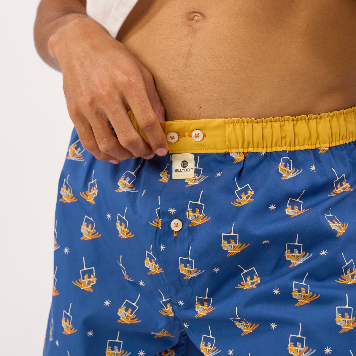Caleçon en coton biologique FANTAISIE bleu, BILLYBELT
