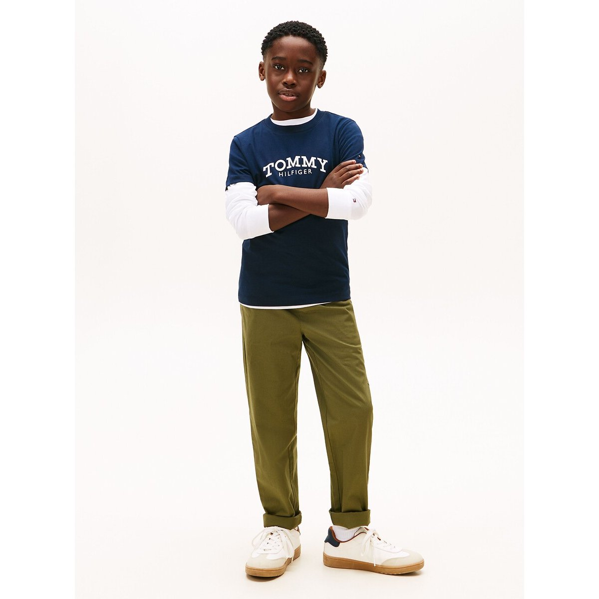 T-shirt manches courtes bleu marine, TOMMY HILFIGER
