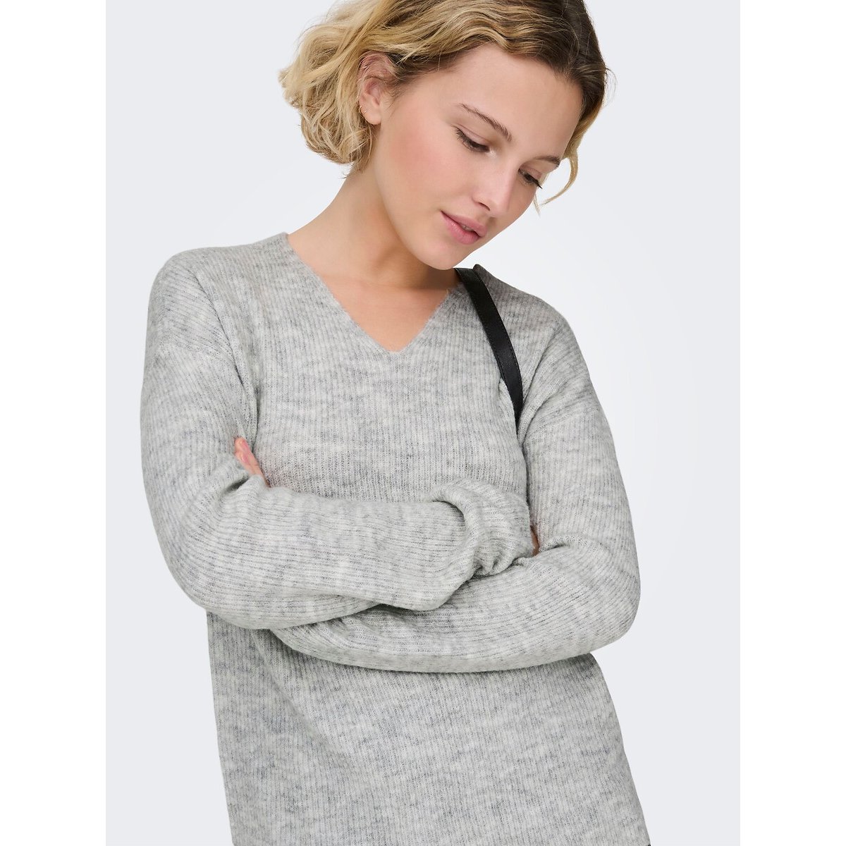 Strickpullover hellgrau, ONLY