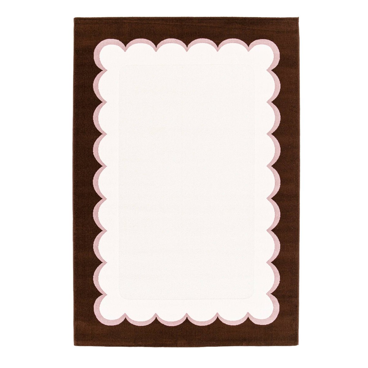 Tapis intérieur rectangulaire contemporain ZOA rose / marron, SWEEEK