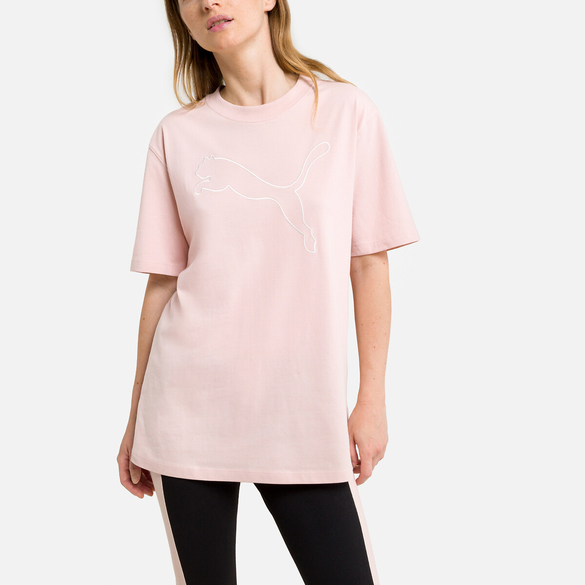 T-shirt Her Tee coupe standard logo devant rose, PUMA