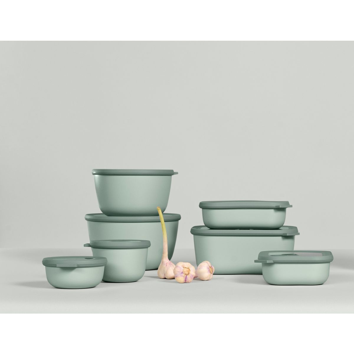 Boîte hermétique 3 pcs Cirqula rond Nordic Sage sauge, ROSTI MEPAL