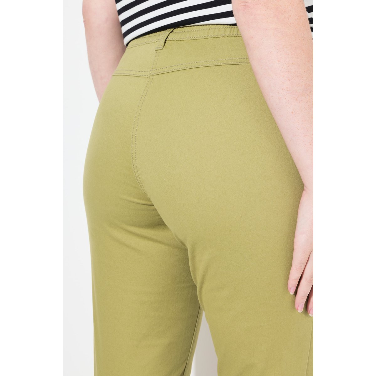 Pantalon capri, fentes d'ourlet sauge, ULLA POPKEN