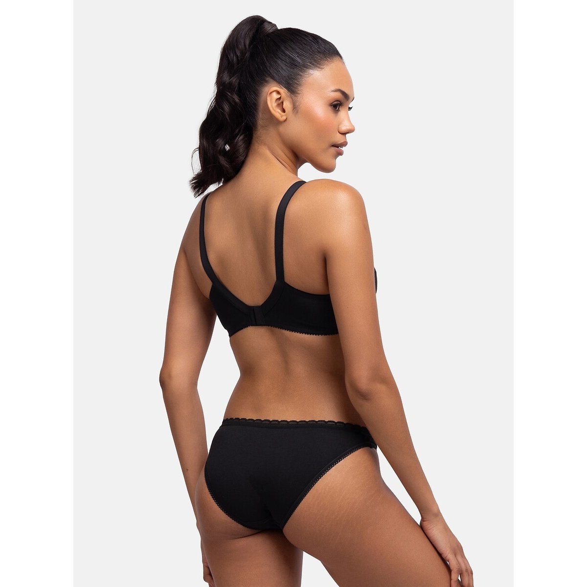 Set van 3 slips NAOMI zwart + wit + beige, DORINA