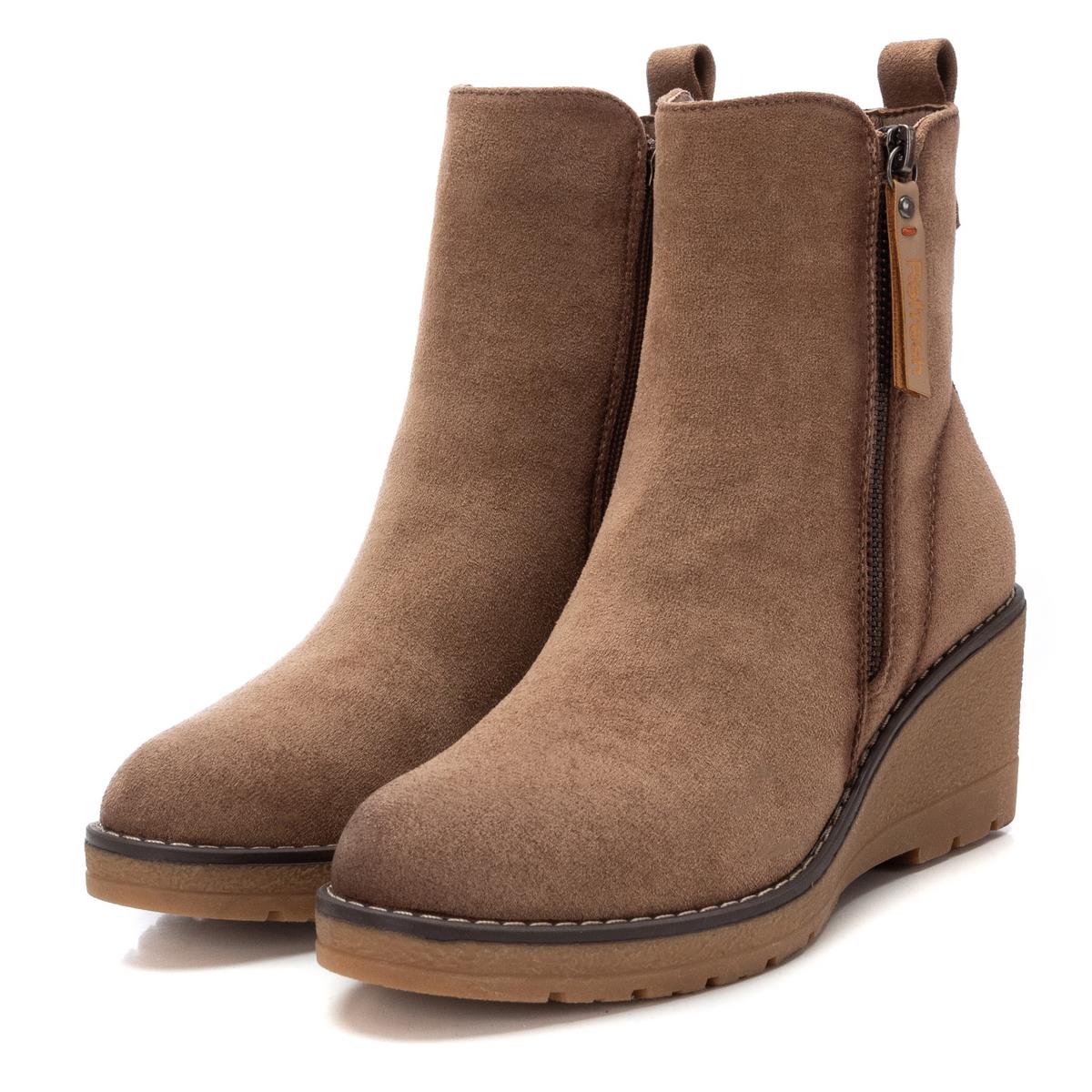 Bottine Coin Décontractée Fermeture éclair taupe, REFRESH