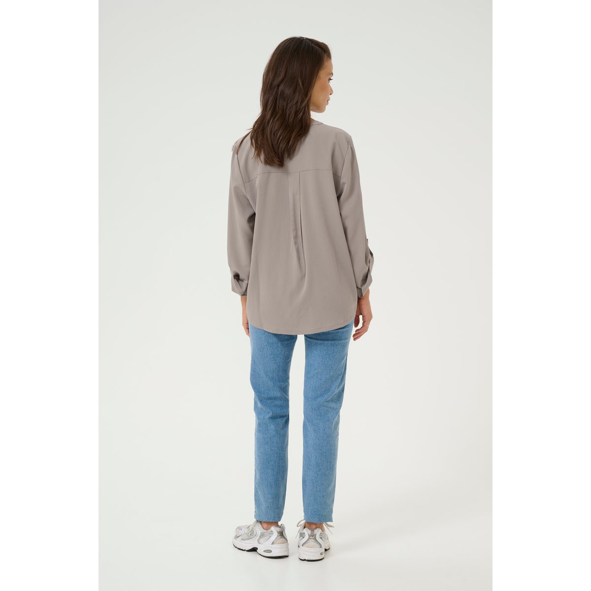 Short sleeved blouse gris steeple gray, KAFFE