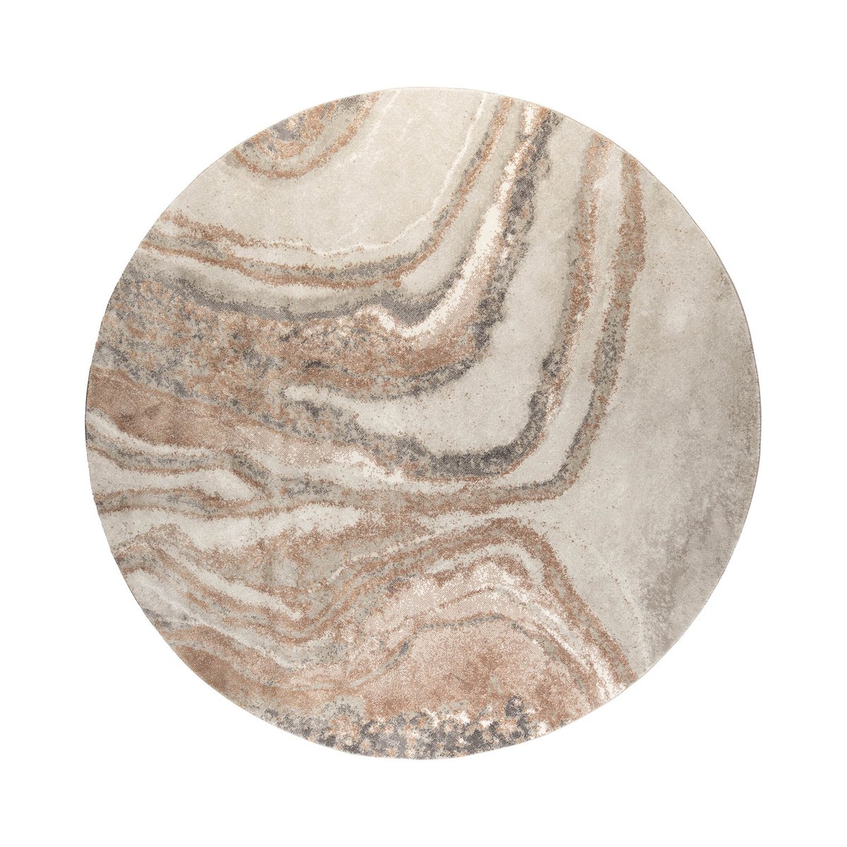 Tapis rond en tissu multicolore SOLAR gris, ZUIVER