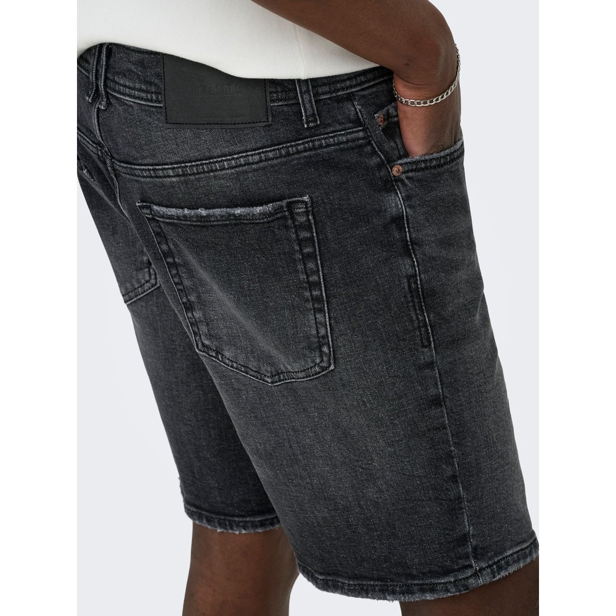 Short En Denim noire - washed black 1, ONLY & SONS
