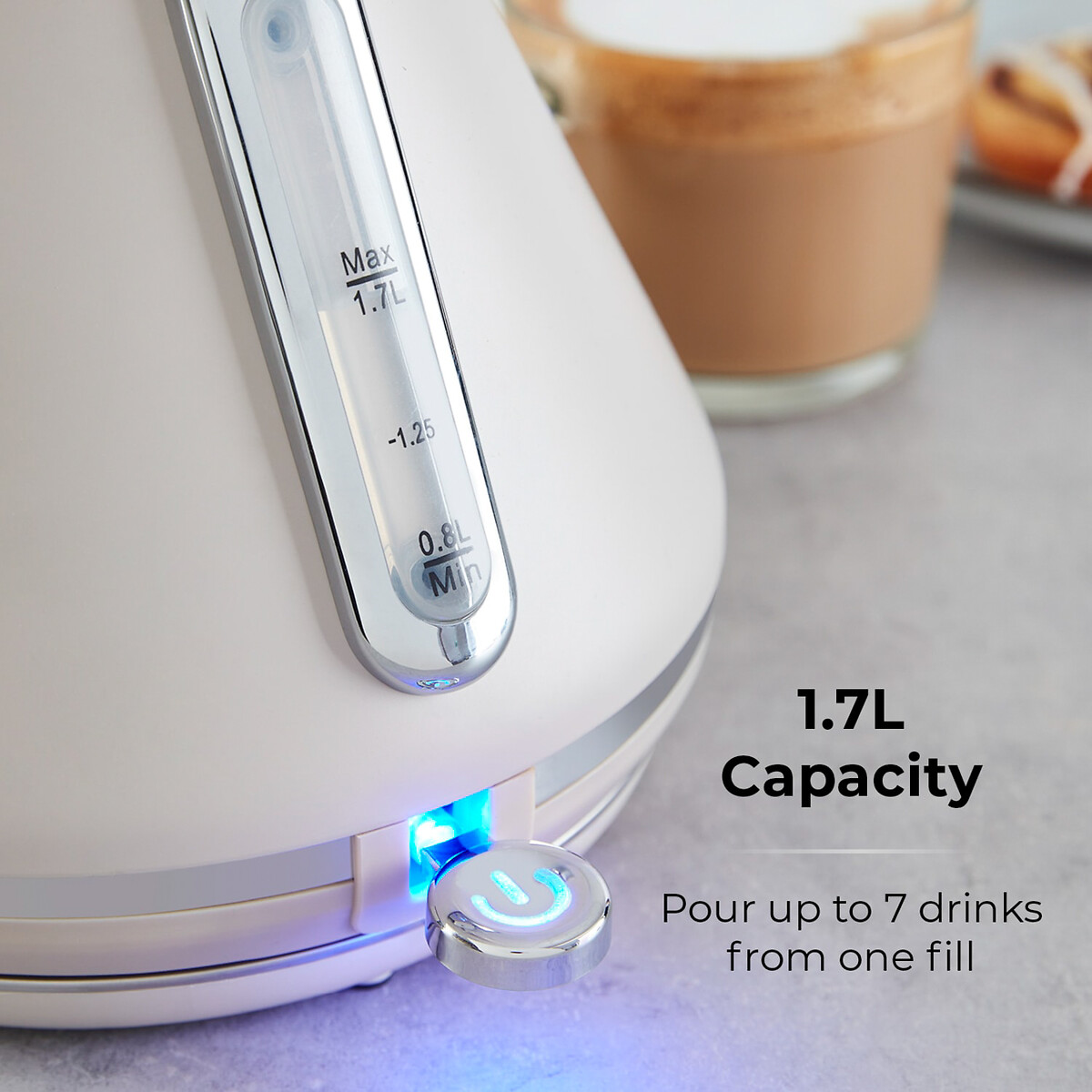 Cavaletto 1.7L Pyramid Kettle - T10044 café latte, TOWER