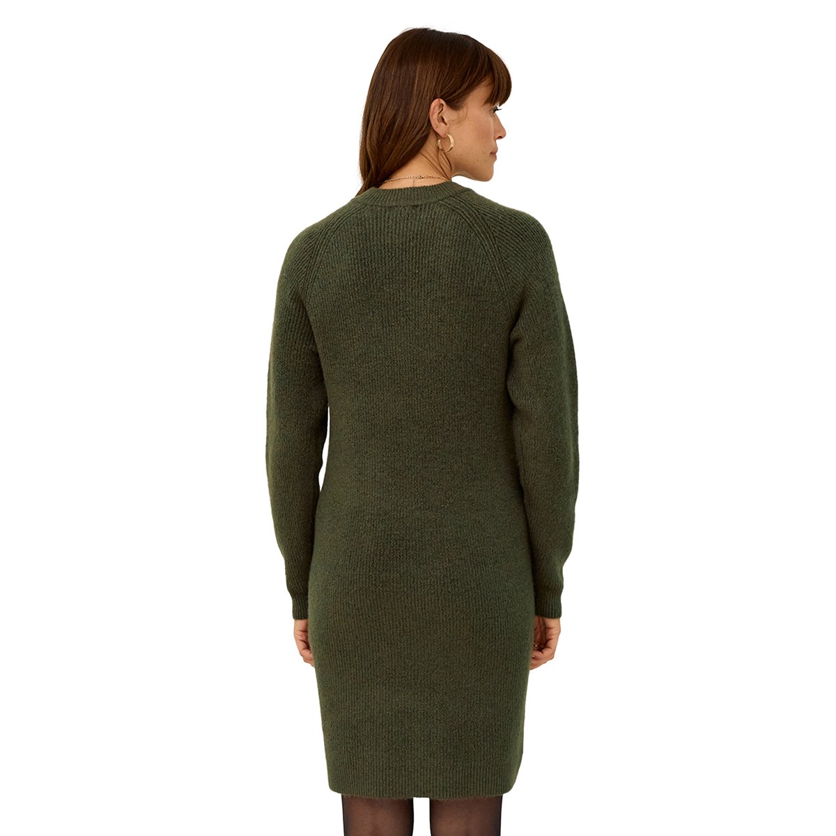 Robe-pull grossesse et allaitement kaki, VERTBAUDET