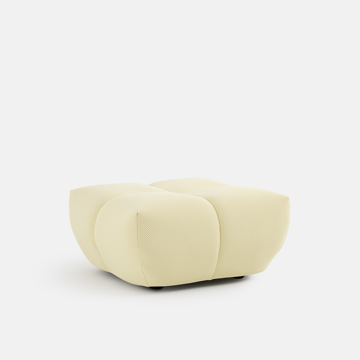 Pouf, en tissu matelassé, largeur 83 cm, NURIA jaune, LA REDOUTE INTERIEURS